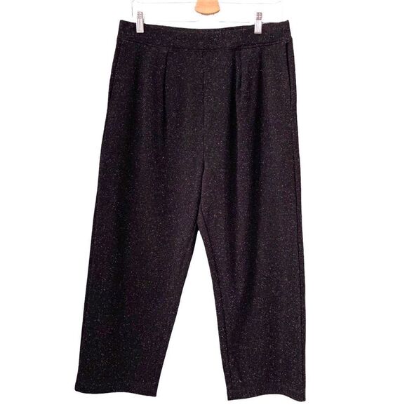 Oak + Fort Black Straight Pants Garter Waist in Size Large - Picture 1 of 9